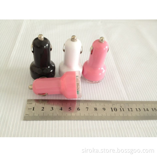 CE & ROHS Approved mini usb car charger single usb 2.1A car charger with LED for iphone car charger